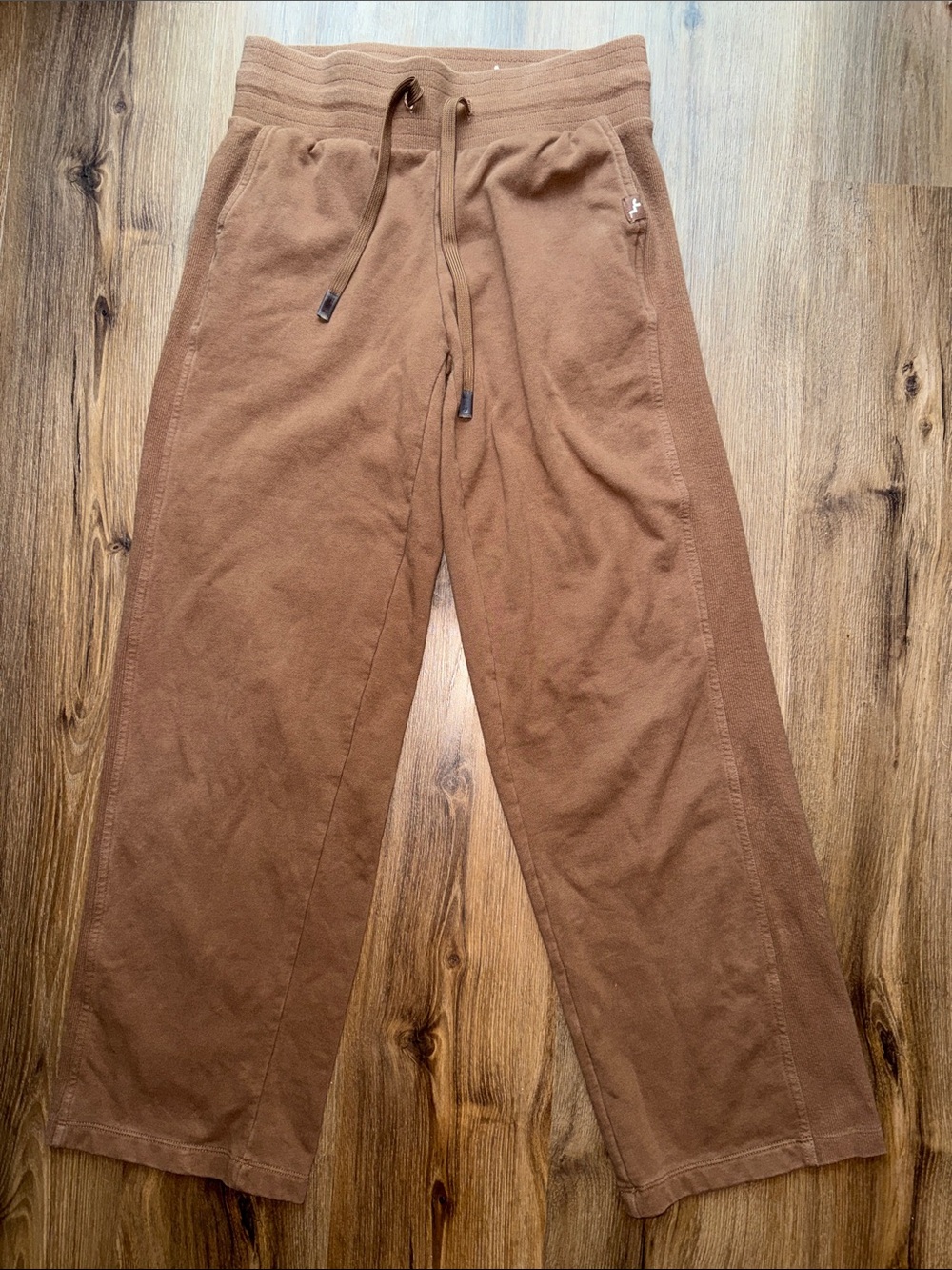 JoyLab Chestnut Brown Wide-Leg Knit Joggers